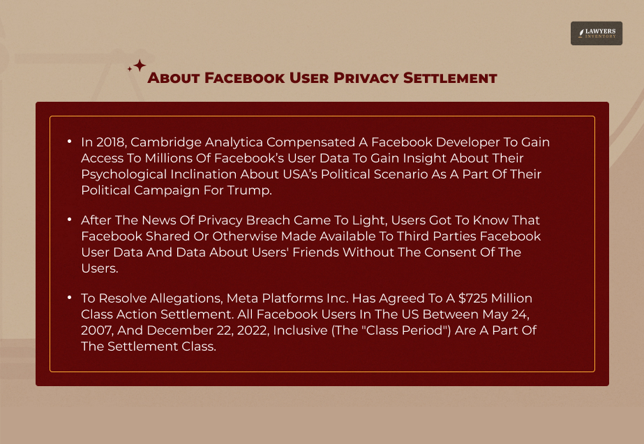 About Facebook User Privacy Settlement Lawsuit