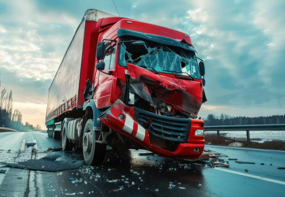 accident with Amazon truck