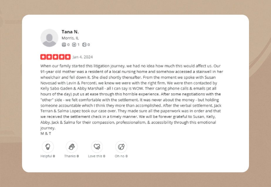 levin and perconti yelp Review 1