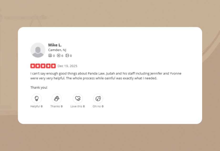 panda law firm yelp Review 1