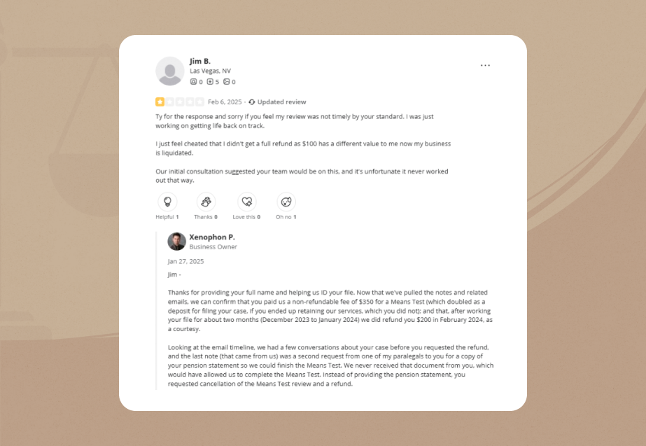 panda law firm yelp Review 5