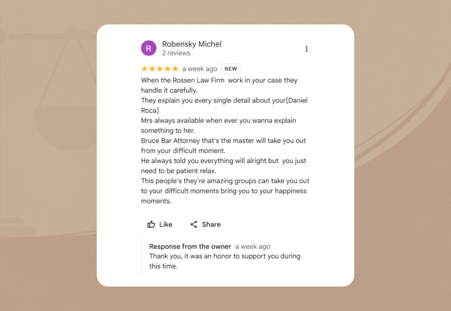 rossen law firm gmb Review 1