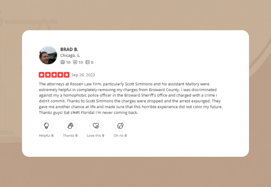 rossen law firm yelp Review 1