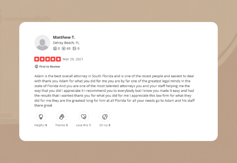 rossen law firm yelp Review 3