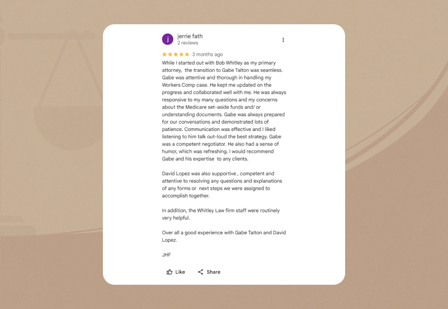 Whitley law firm GMB Review 1