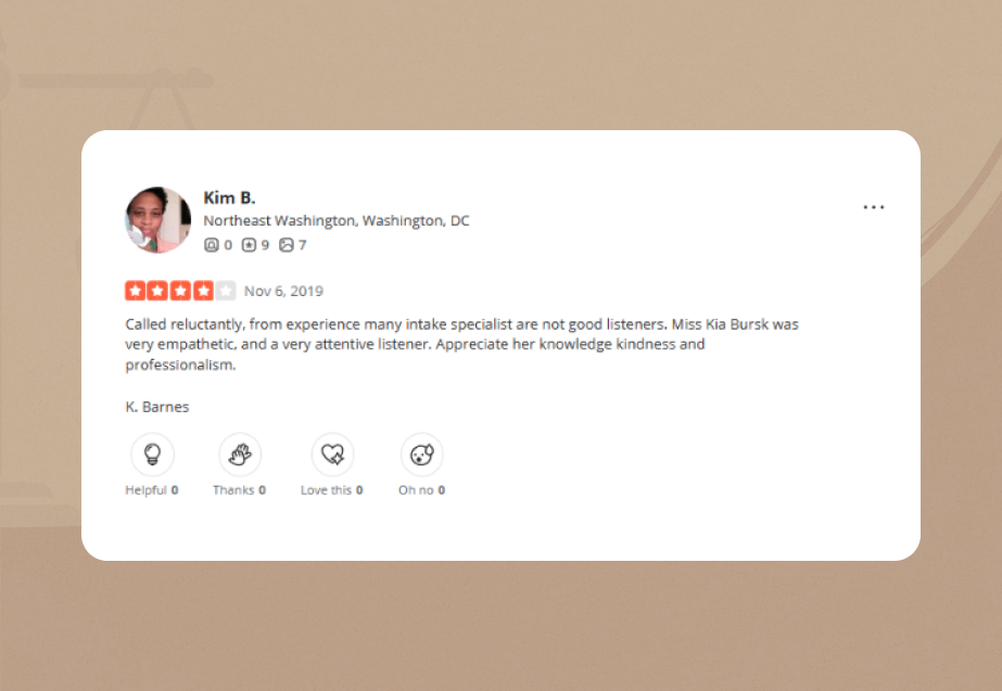 Whitley law firm Yelp Review 3