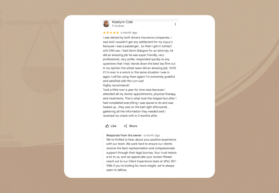 dm injury law GMB Review 2