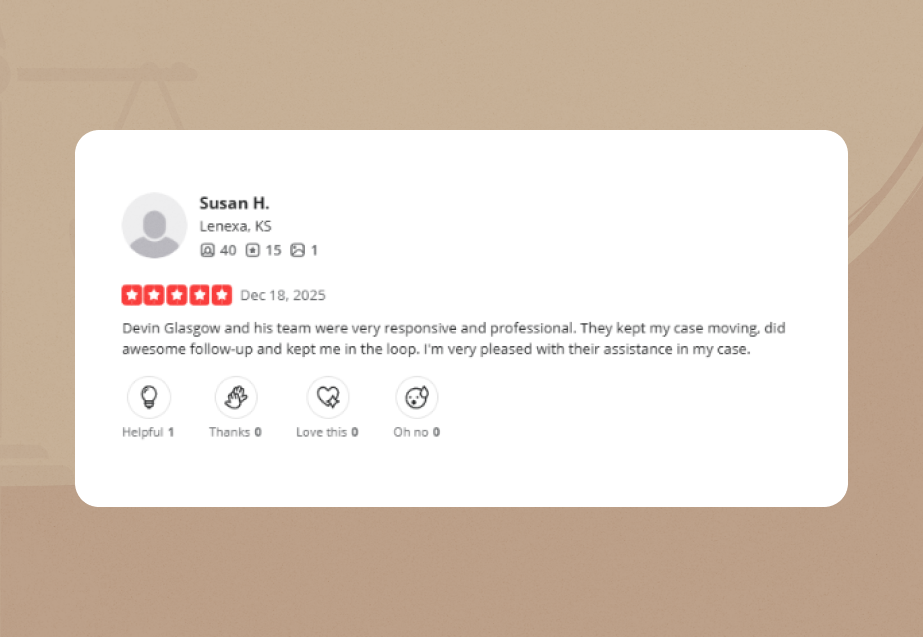 dm injury law Yelp Review 1