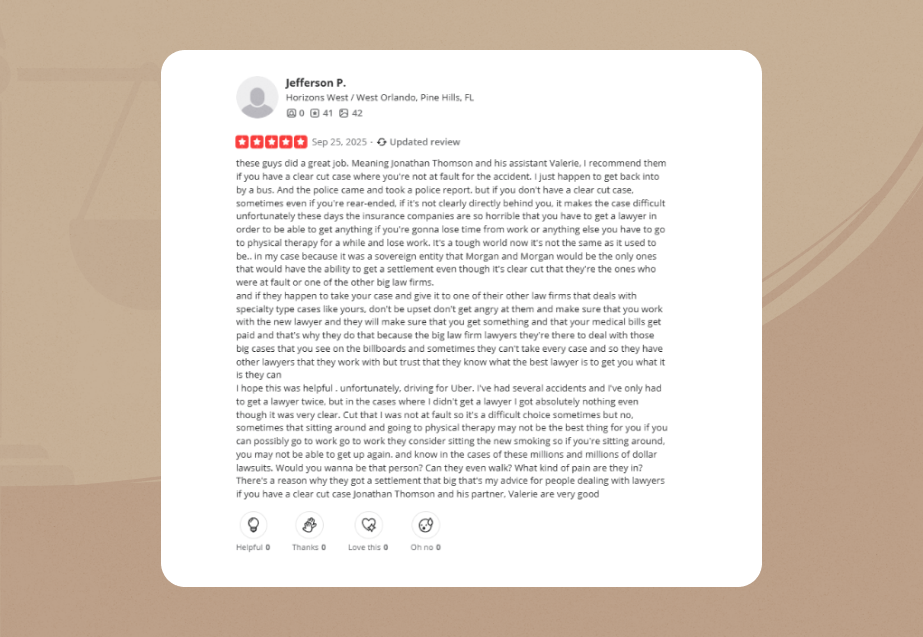 morgan and morgan Yelp Review 1