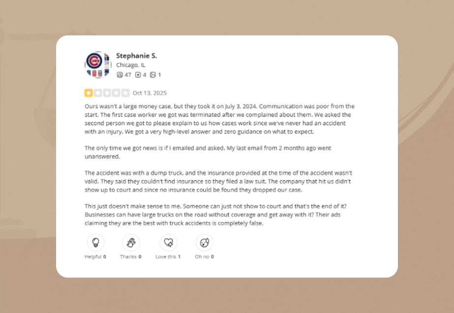 morgan and morgan Yelp Review 4