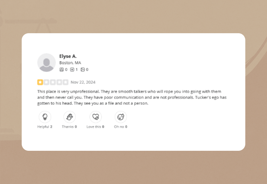 sweeney merrigan law Yelp Review 3