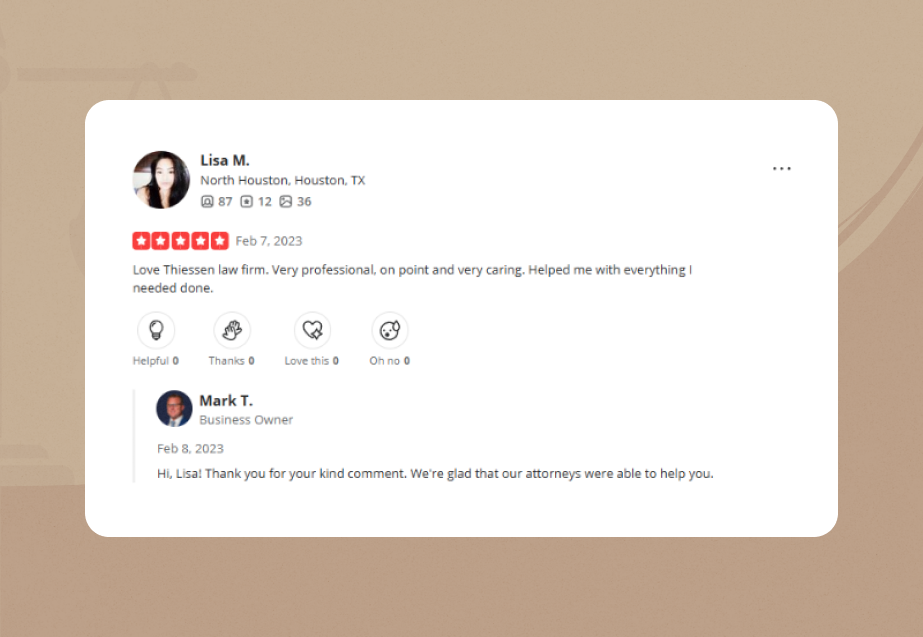 thiessen law firm Review 2